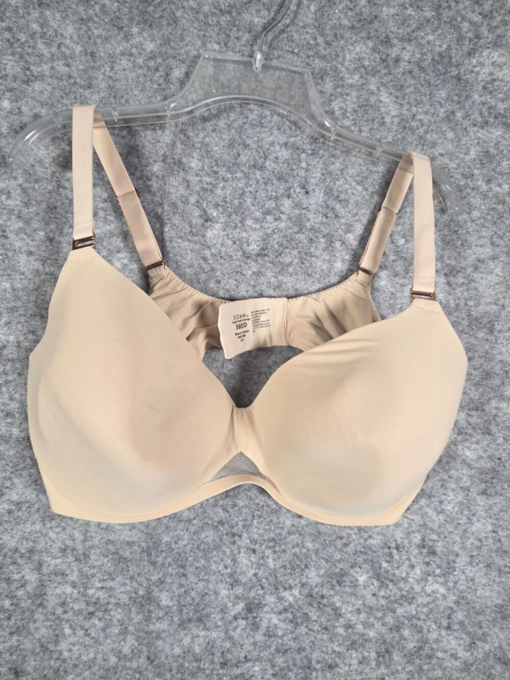 Soma Women's Bodify Perfect Coverage Bra Beige Size 38DD Lined Padded